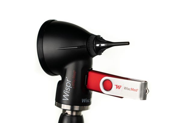Wispr Digital Otoscope by WiscMed with WiscMed USB Thumb Drive